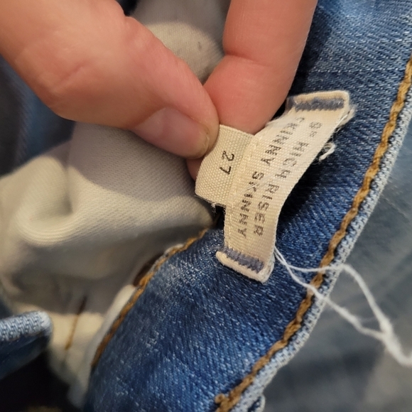 Madewell 9" High Riser Skinny Skinny Jeans 27 Light Wash Distressed Denim - Picture 7 of 8